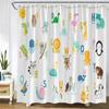Funny Cartoon Shower Curtains Cute Cats Bathing Dinosaur Whale White Bear Animals Bath Curtain Children Room Bathroom Decor Sets