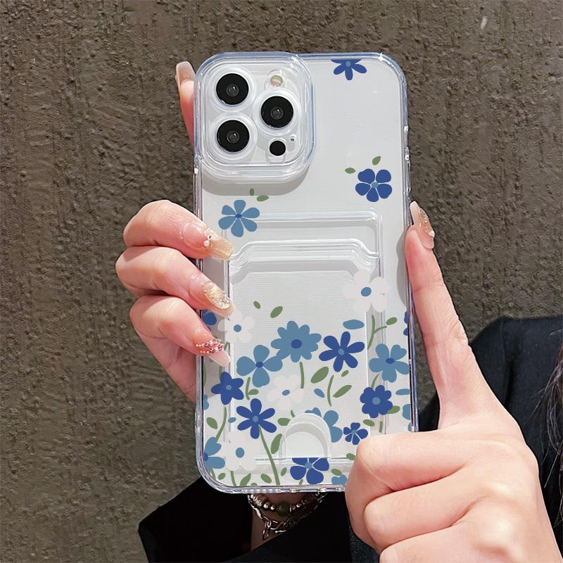 Card Slot Holder Silicone Wallet Pocket Case For Xiaomi Redmi Note 13 12 iPhone 17 Air 16 14 Pro Max Samsung S23 S24 S25 Plus Cover Clear Phone Bumper