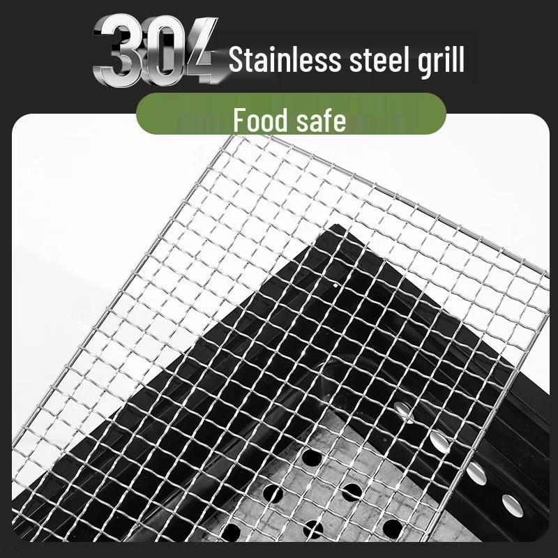 Shangkaojia Portable Stainless Steel Charcoal BBQ Grill