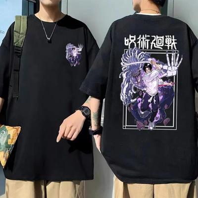 Anime Jujutsu Kaisen Yuta Okkotsu Grafik T-shirts Männlich Vintage T-shirt Kurzarm Unisex Frauen Unisexga Cartoon Übergroßen T Shirt