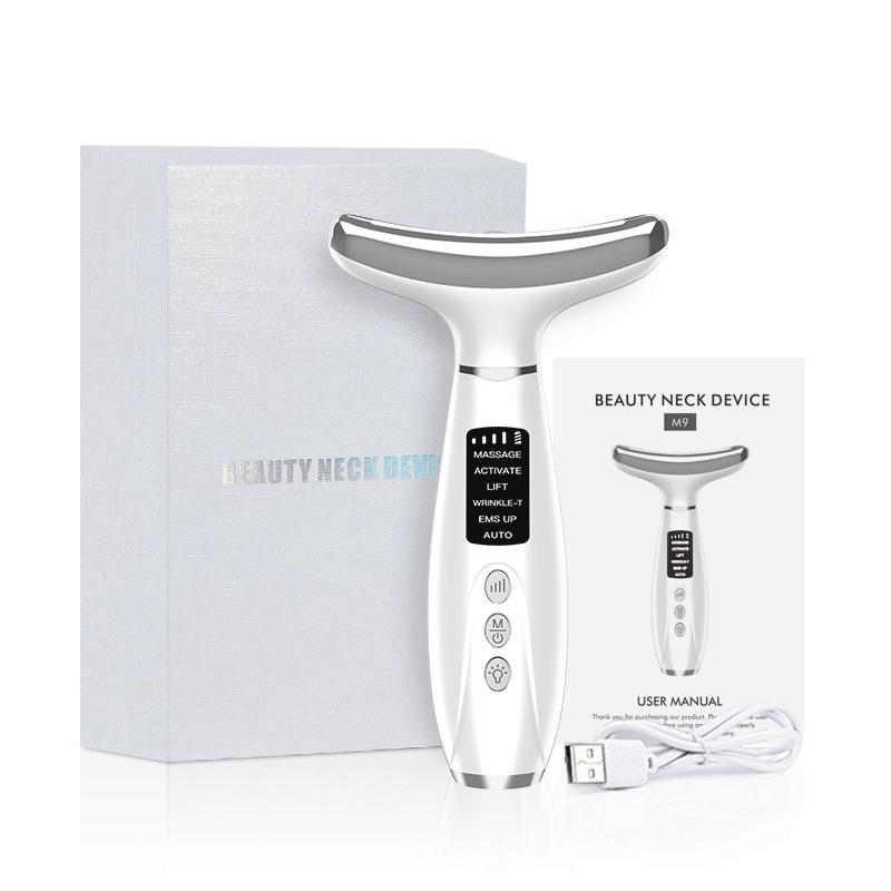 Facial & Neck Lifting Beauty Device with EMS & LED Light Therapy
