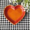 Ceramic Cat Bowl Extra Heart-Shaped Wide Anti Vomiting Stress Free Design12cm Durable Ceramic Pet Bowl for Small Cats & Dogs