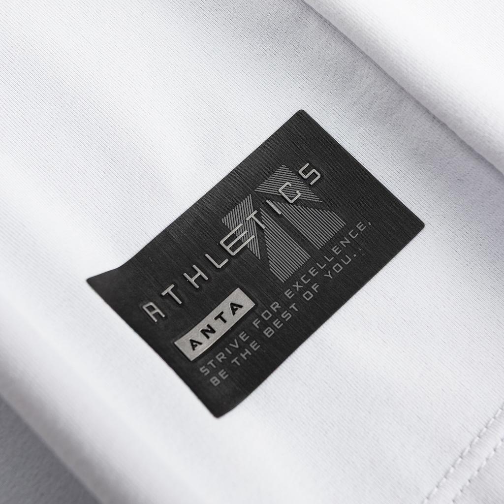 Anta Training Short Sleeve Knit Shirt Summer T-Shirt Men Tops Sand-Gray 952627108-1