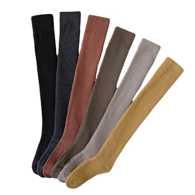 Thick Warm Long Women's Socks Over The Knee Socks Autumn and Winter Plus Velvet Thigh-high Long Socks