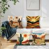 1,4 Pcs Bohemian Desert Cactus Single-Sided Printed Pillowcase Cushion Cover,Suitable For Living Room,Bedroom,Car Decoration