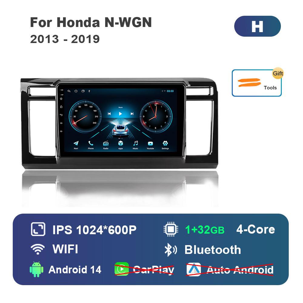 

for Honda N-WGN 2013 - 2019 Car Radio Multimedia Player Android 14 Intelligent System Bluetooth 4G DSP Stereo WiFi Auto Tools