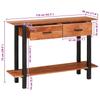 Console Table with Drawers Brown and Black 110 X 30 X 75 Cm