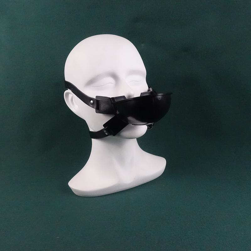 Adjustable Mouth Gag with Funnel for Deep Throat Training and Humanoid Toilet Roleplay