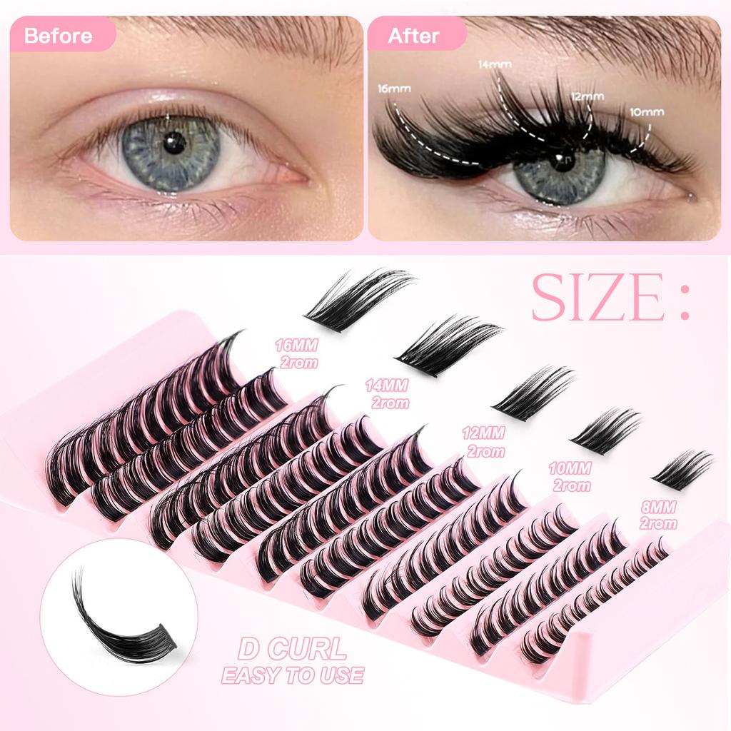 Diy Segmented Single Tuft Of Hair 120 Tufts Of False Eyelashes 8-16Mm Eyelashes Dd Curvature