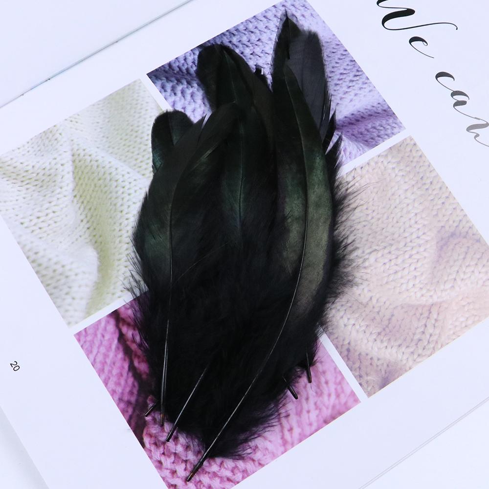50pcs/pack Black Rooster Feathers Dyed Colorful Natural Pheasant Plumes 15-20cm/6-8 inch Costume Party Decor feathers for Craft