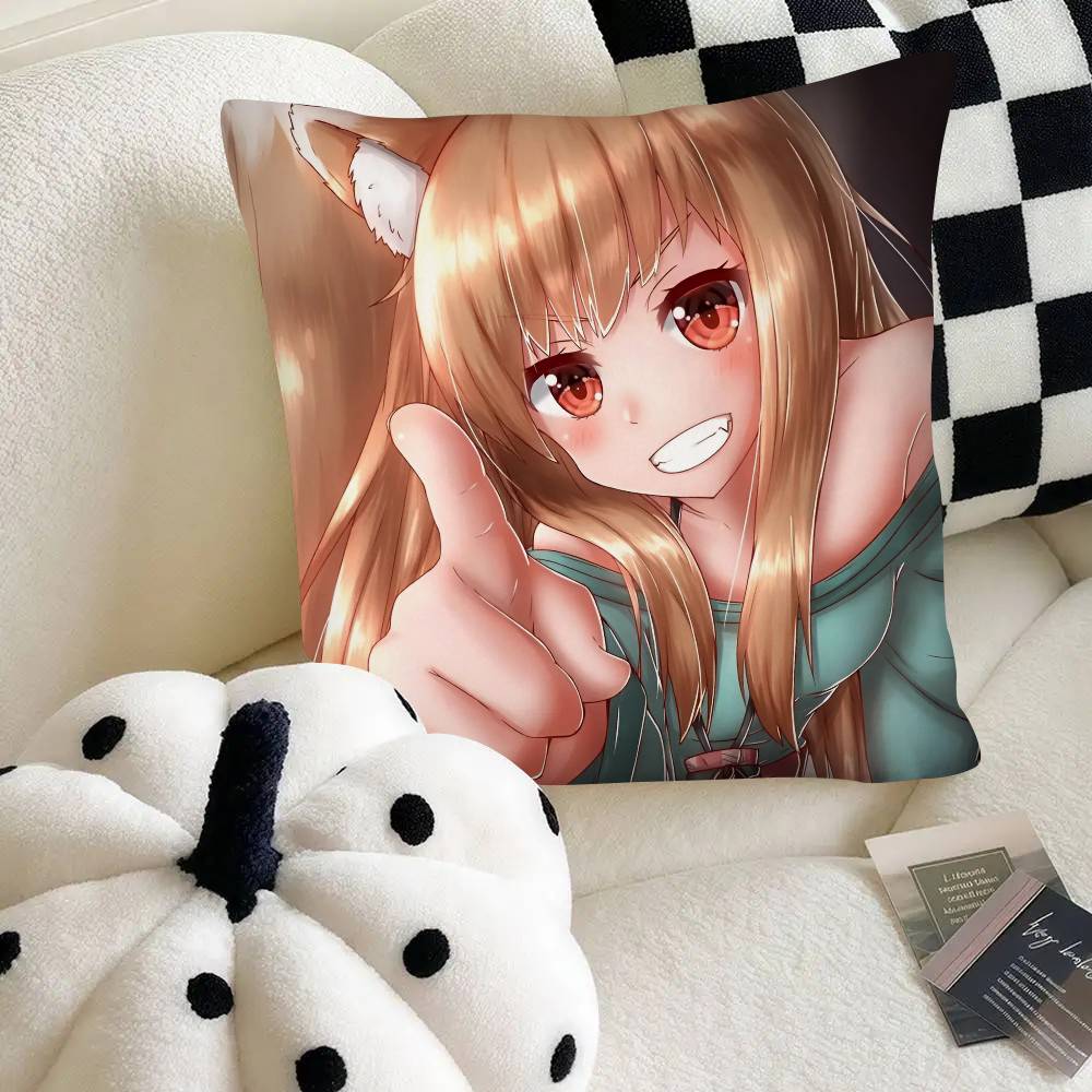 Spice And Wolf Anime Pillow Case Square Pillow Bedroom Sofa Leisure Comfort Cushion Car Home Decoration