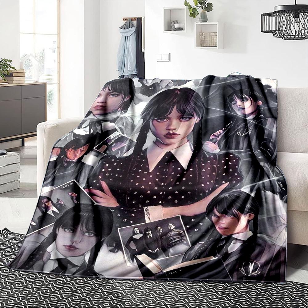 1Pc Ethereal Violinist Shadows Blanket For Couch Bed Plush Cozy Fuzzy Blanket Super Soft Warm Blankets For Fall And Winter 0918164