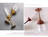Stylish European High-Stem Electroplated Crystal Wine Glass