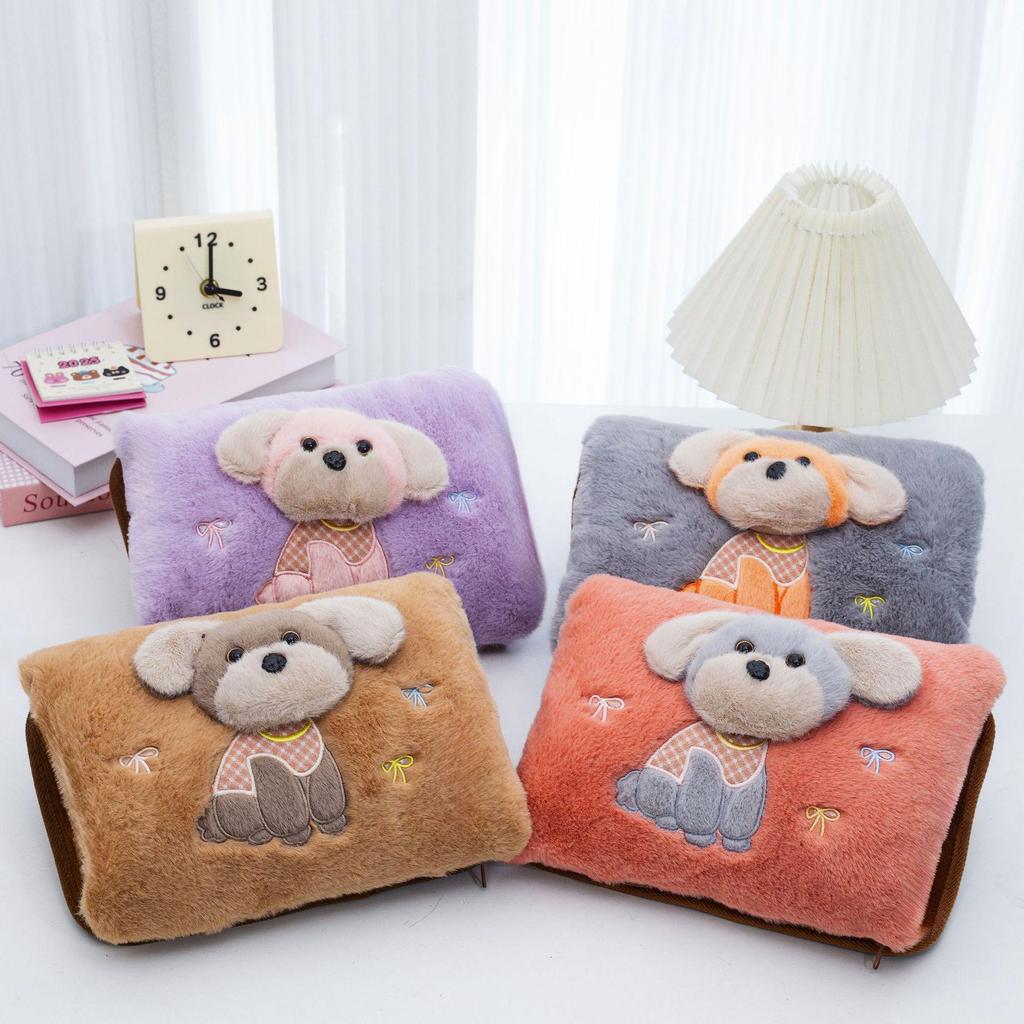 Automatická elektrická plyšová kreslená fľaša na horúcu vodu ohrievač rúk s bezpečnostným vypnutím