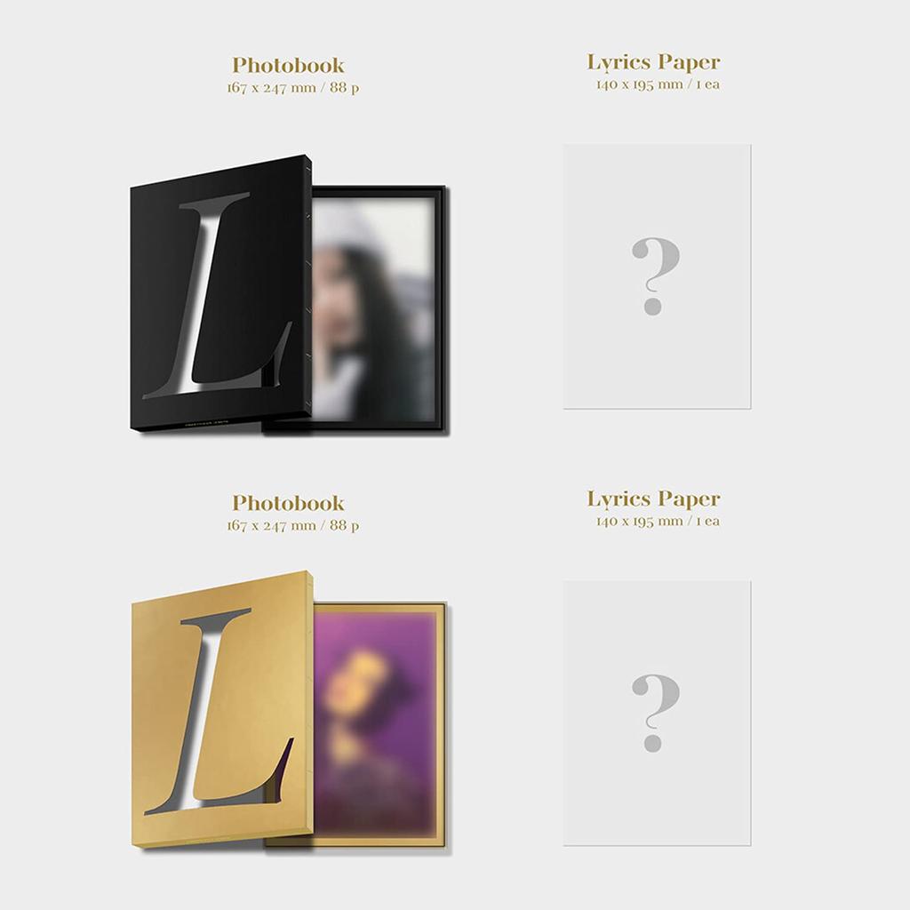LISA 1st Single Outbox Photobook Lyrics Paper CD Photocard Polaroid Poster 2 Photocards - [LALISA] (GOLD Ver.) + + + + + + Double-Sided +