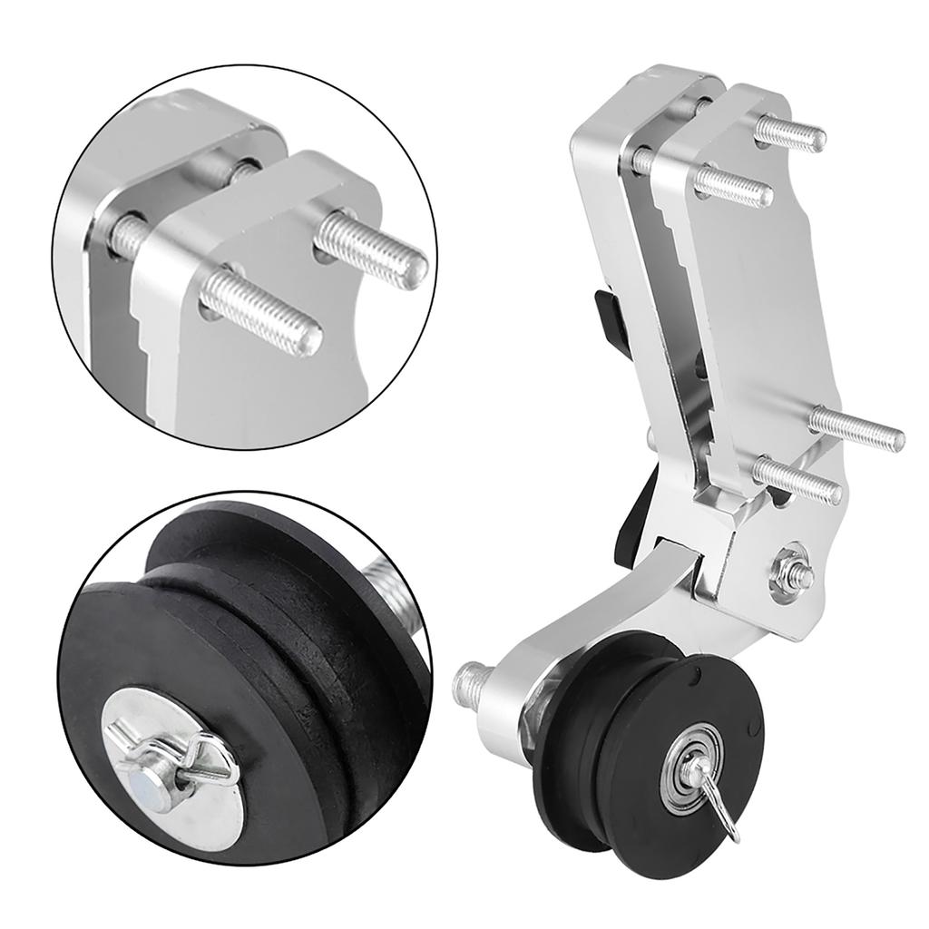 Motorcycle Adjuster Chain Tensioner Roller CNC Aluminium Alloy Universal Tool (Silver)