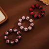 Cartoon Bee Printed Beaded Stretch Bracelet Cute Animal Wrist Jewelry for Women