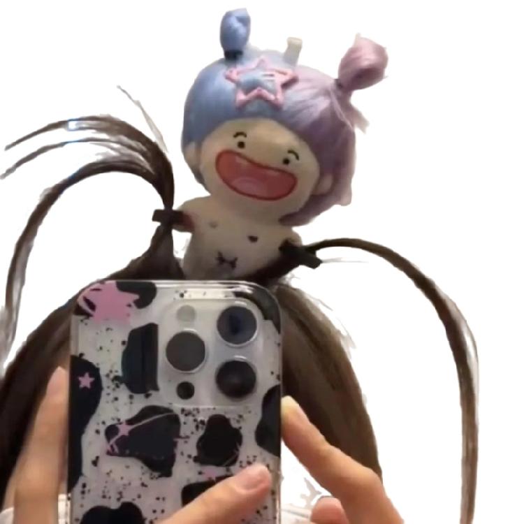 

Bangs Clip Creative Hairband Funny Headband Cosplay Stage Shows фіолетовий/синій