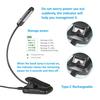 Compact USB-C Rechargeable Reading & Music Stand Clip Light