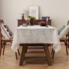 European Style Rectangular Tablecloth Heat Resistant Oil Resistant Embroidered Table Cloth Easy Clean Stain Resistant