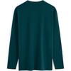 Calvin Klein Fashionable Minimalist Letter Print Comfortable Round Neck Long Sleeve T-Shirt Men Tops Deep-Sea-Green J324901-CA4