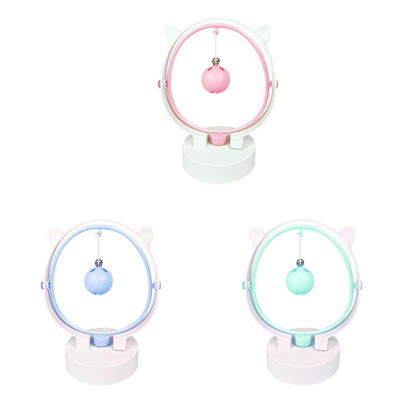 Cat Toy Interactive Toys with Swinging Ball Replaceable Plush / Leaking Balls Battery Operated Perpetual Swing Toys for Kitten