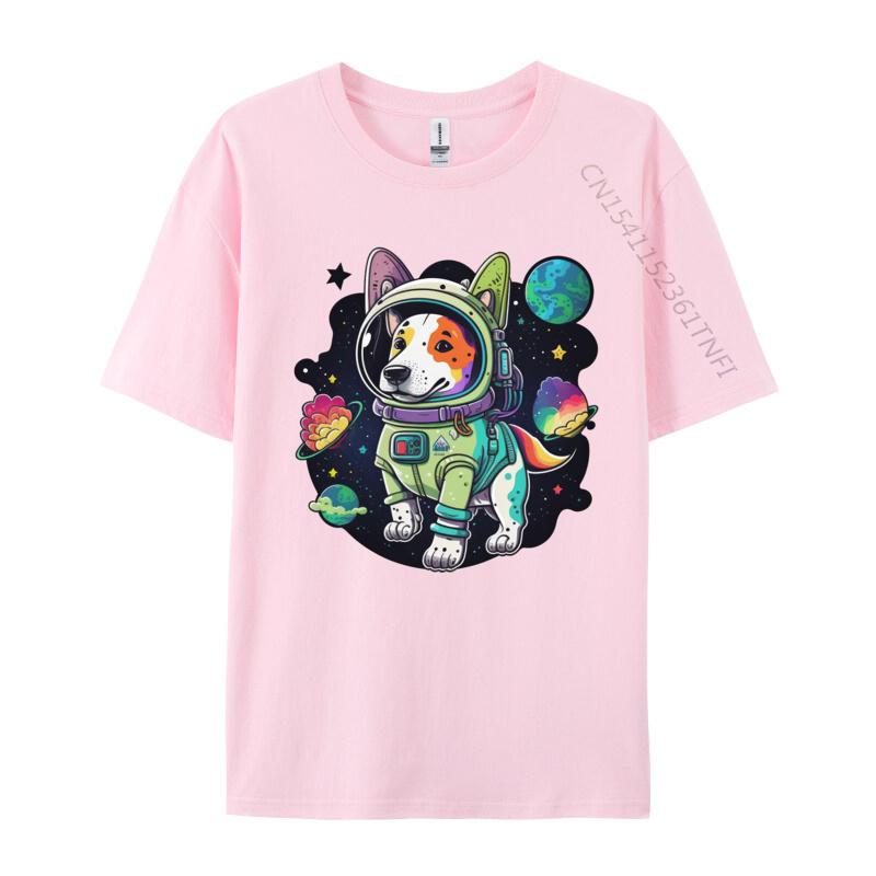 Dog Astronaut In The Cosmos Tshirt Funny T Shirts Cotton Tops Tees For Men T Shirt Blank T Shirt 100 Cotton