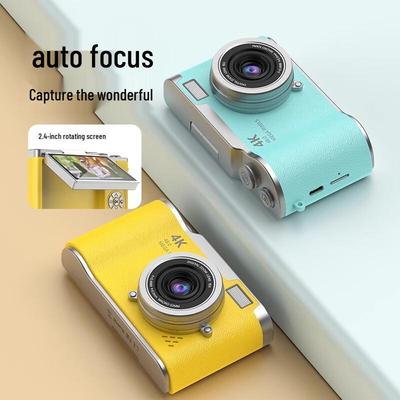 Retro Tragbare spiegellose Kamera mit HD Klappbildschirm: Ideal für Studenten-Selfies und Campus-Fotografie