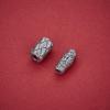 Sterling Silver Auspicious Cloud Pattern Mantra Spacer Beads for DIY Bracelets