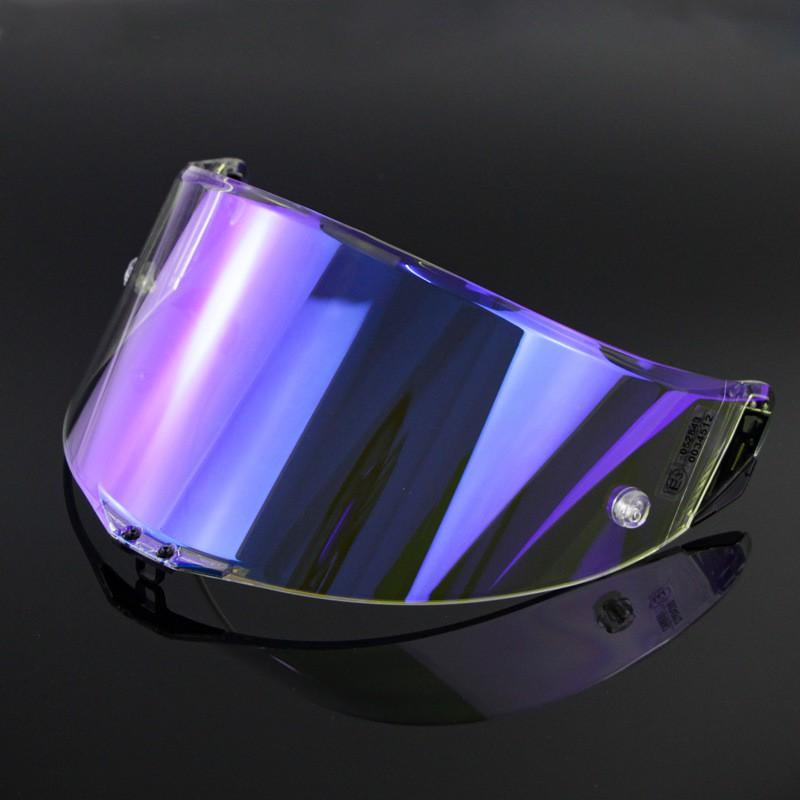 Visière de Casque de Moto Lentille PISTA GPRR CORSA Fumée Bleue Teintée Pare-brise Électroplaqué Avec Aileron Accessoires