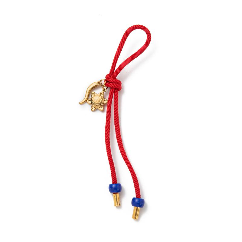 Niche Woven Rope Keychain Bag Charm Creative Little Fish Six-Pointed Star Heart Keyring Women Bag Hanging Decoration A1