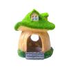 Green Mushroom House Simulations Landscape DIY Bonsais Crafts Realistic Colorful Mushroom House for Aquariums Fish Tanks