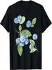 Botanisches Sommerfrucht Beeren Blaubeeren T-Shirt