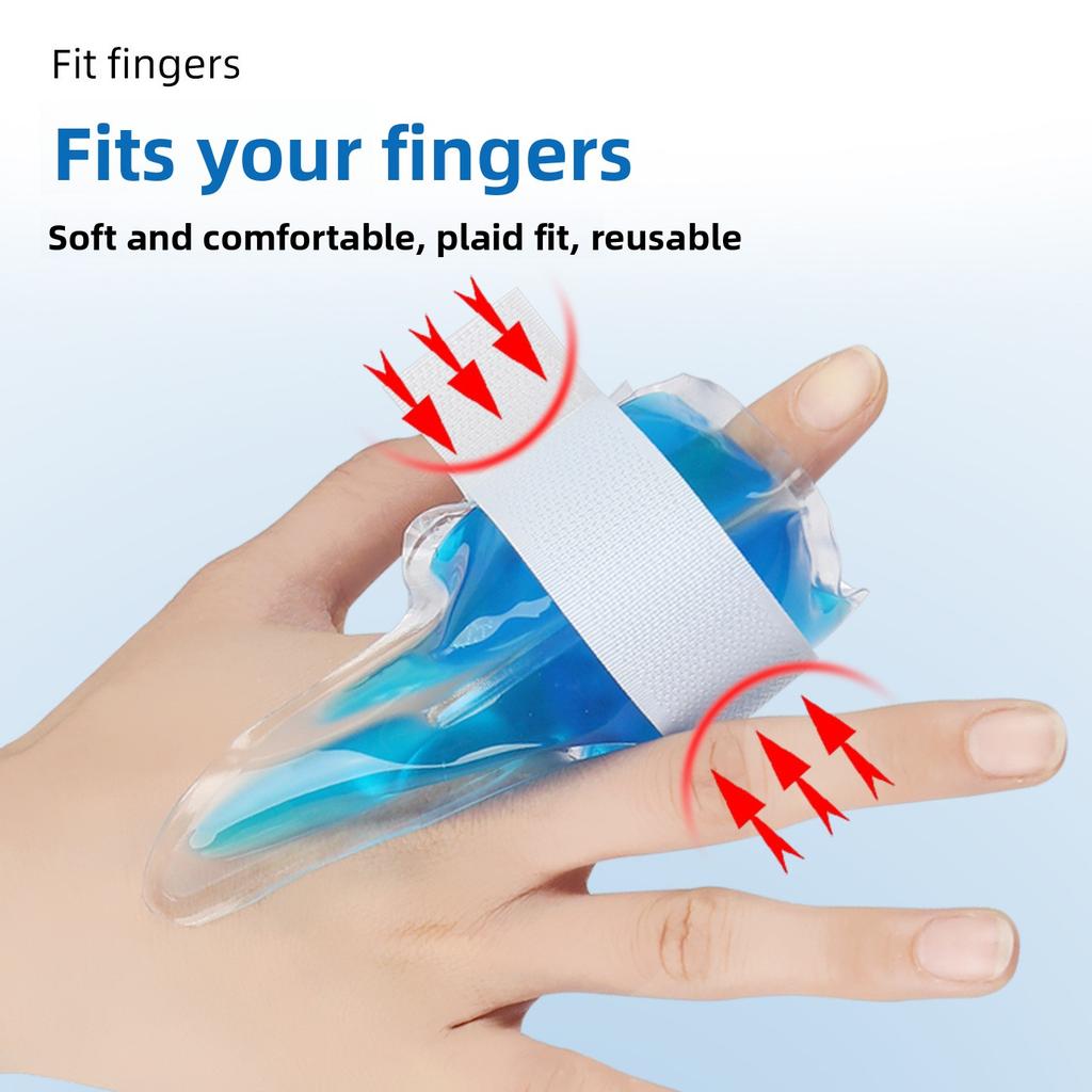 PVC Gel Kalt- und Warmkompresse Fingerabdeckung, Weich und hautfreundlich ohne zu gefrieren, Wiederverwendbare Fingerprotektor Beweglicher Ring