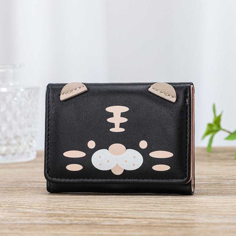 IELGY cat short multi-card slot clear coin purse for women
