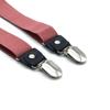 Adult Unisex 4-Clip Elastic Suspenders & Bow Tie Set, Non-Slip, Solid Color, 2.5cm