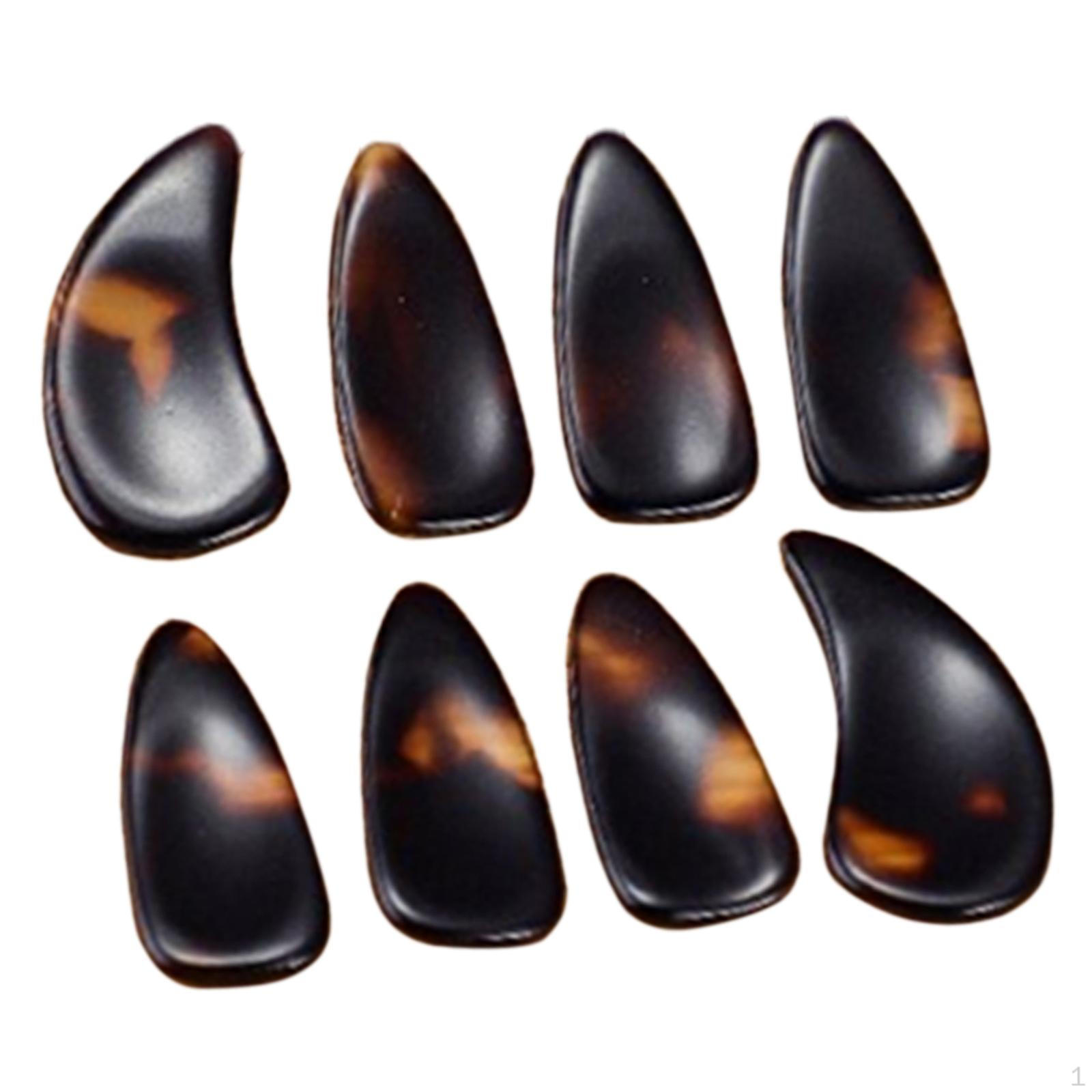 

8x Kids Guzheng Finger Picks, Fingertip Covers, Reusable for Performance Nail