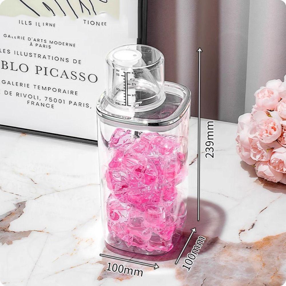 Sealed Laundry Detergent Dispenser Transparent Airtight Cereals Jar with Lid  Nuts