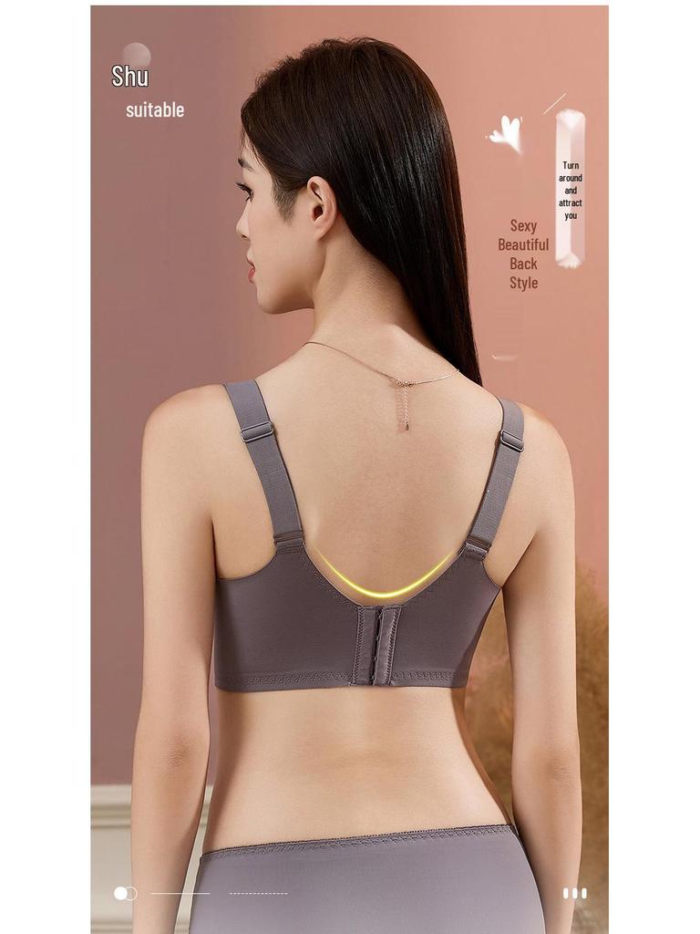 Cinema Uplift Bra: Push-Up, Anti-Sagging, Wire-Free, Side-Smoothing, Small Bust Enhancement, Red Lingerie