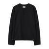 Paseleu Waffle Henley Neck Long Sleeve [Black]