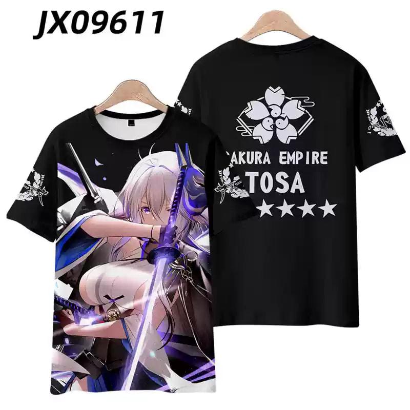 Popular Game Azur Lane T-shirt 3D Print Men/Women Anime t shirt Casual Harajuku