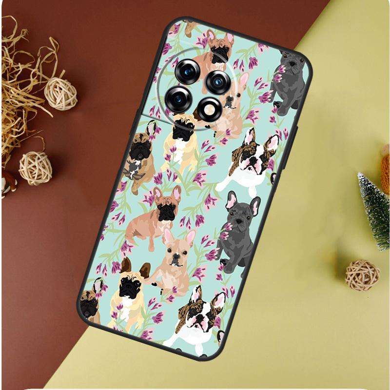 Cute French Bulldog For OnePlus 13 13R 12 12R 11 9 10 Pro 8T 9RT 10T 10R Nord 4 CE 2 3 Lite N20 N30 Phone Case