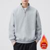 Men's Heavyweight Half-Zip Fleece Hoodie - 2025 American Style, Thickened Loose Fit, Trendy Casual Outerwear