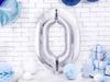 Balon Foliowy Cyfra "0" Srebrny 86 Cm