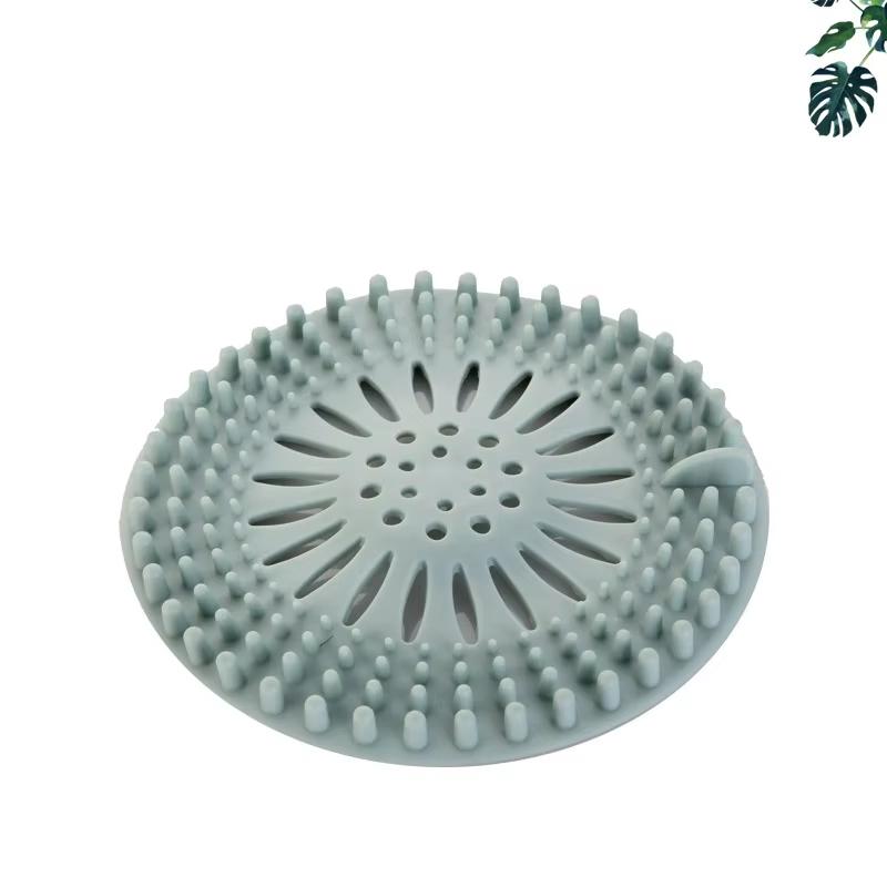 Durable Silicone Bathtub Hair Stopper Hair Catcher Filter Screen Shower Floor Drain Covers Protector Eco-Friendly Anti-Corrosion
