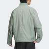 Adidas Solid Color Stand Collar Zipper Long Sleeve Jacket Men Jacket Silver Gray Green IZ3178