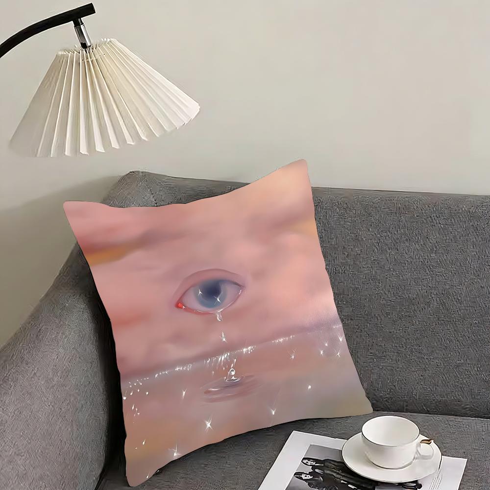 Works by Polish artist Monika Marchewka Cushion Cover Reversible Plush Pillow Cover – For car, sofa, bedroom, perfect as a gift.