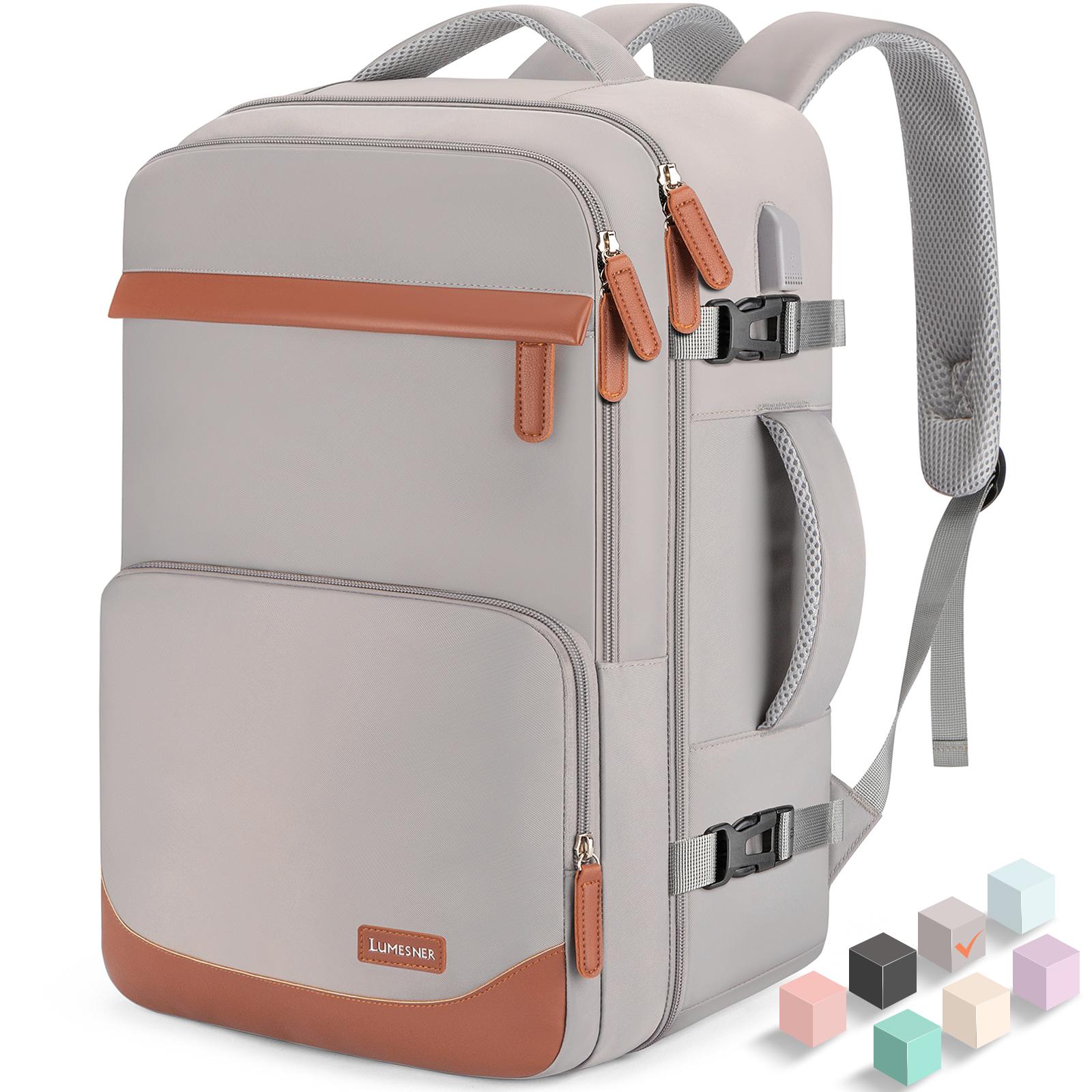 

Чоловічий і жіночий туристичний рюкзак великої місткості з USB-портом для заряджання та сумками для вологого й сухого розділення, бізнес-сумка для вихідних сірий