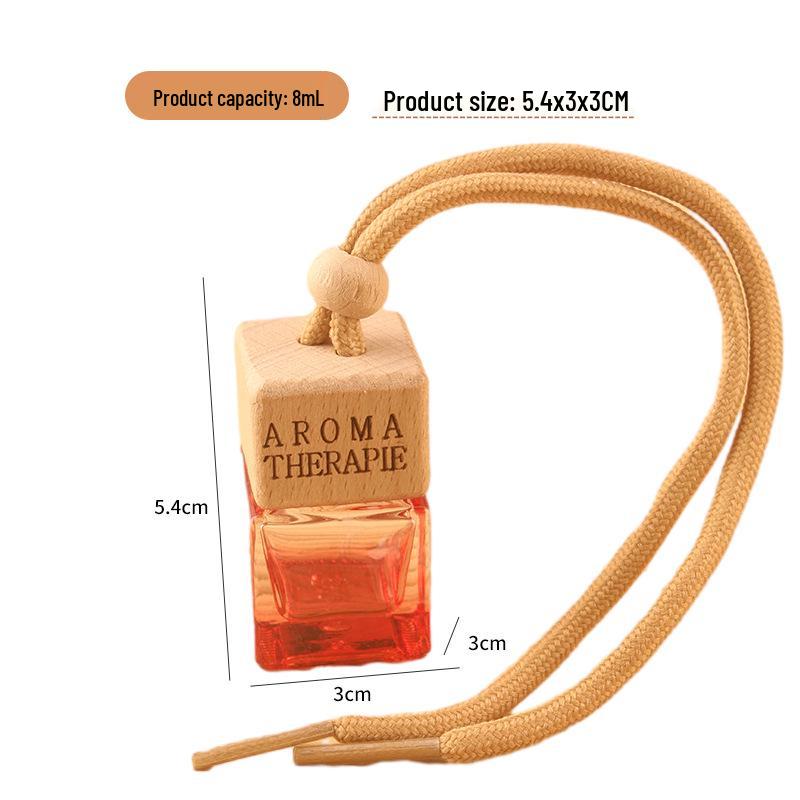 Square Glass Car Perfume Bottle - Odor Eliminator & Cute Air Vent Decoration