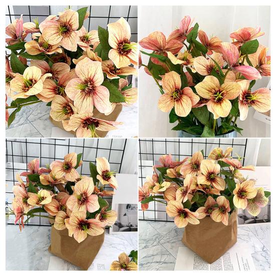 Artificial Flower No-Maintenance Long-Lasting Beauty Realistic Petals Leaf Texture Flexible Branches High Simulation Flower Home Decor